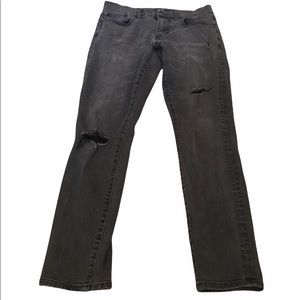 Aeropostale distressed super skinny gray jeans
